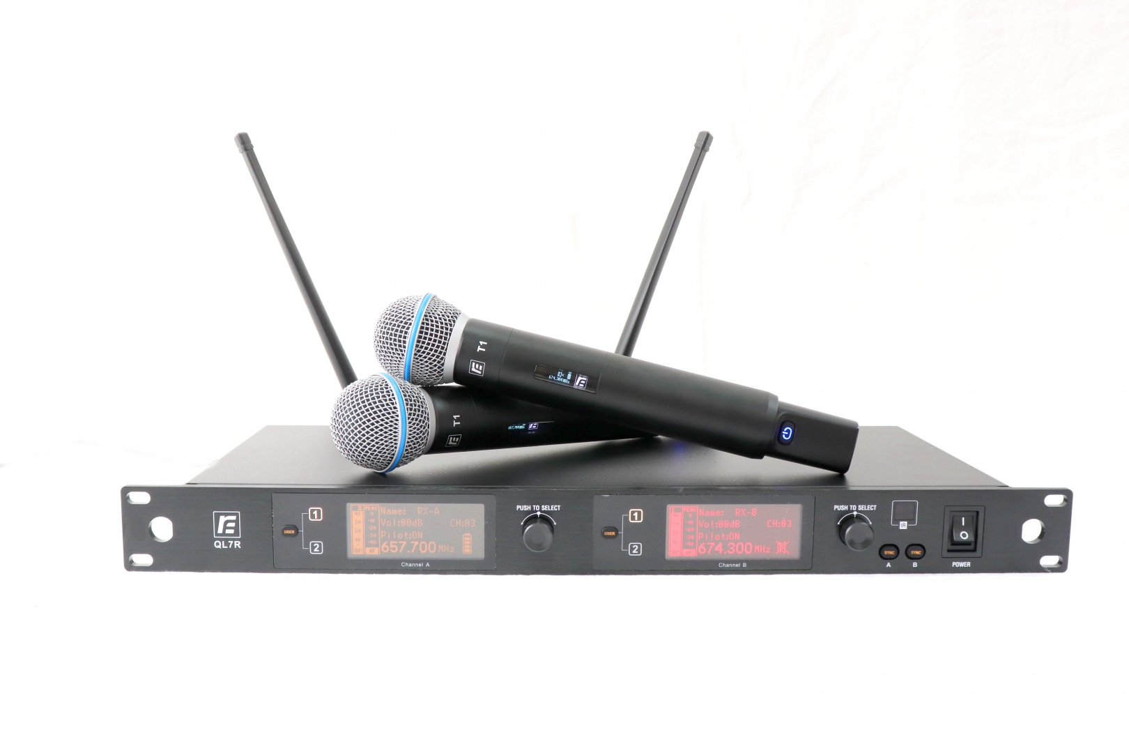 RFIntell QL7R/T1-A 651,800-683,400 МГц 2-канальная радиосистема с 2-мя ручными микрофонами в Пыть-Яхе