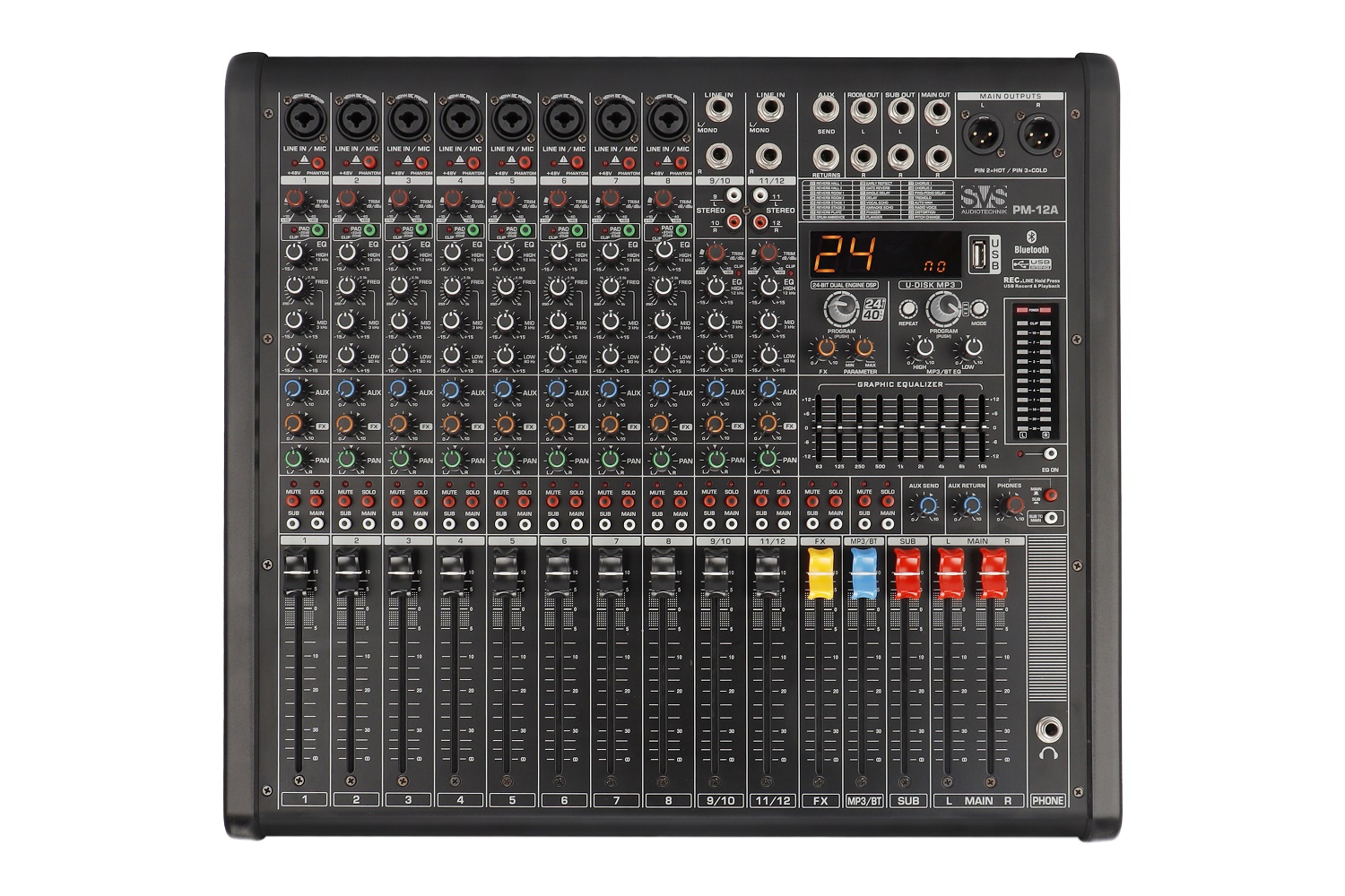 SVS Audiotechnik mixers PM-12A Активный аналоговый микшерный пульт, 12-канальный в Пыть-Яхе
